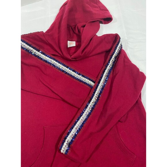 Wonder nation Red hooded sequins jacket with pockets Medium 7-8 girls - Picture 2 of 9